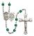 Saint George and EMT Rosary with Zircon Beads