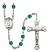 Saint Gregory the Great Engravable Rosary with Zircon Beads