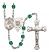 Saint Joan of Arc and Coast Guard Rosary with Zircon Beads