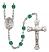 Saint John the Baptist Engravable Rosary with Zircon Beads