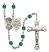 Saint Michael and EMT Rosary with Zircon Beads