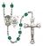 Saint Michael and Marines Rosary with Zircon Beads