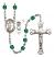 Saint Christopher and Volleyball Rosary with Zircon Beads