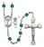 Saint Christopher and Cheerleading Rosary with Zircon Beads