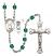 Saint Christopher and Gymnastics Rosary with Zircon Beads