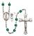 Saint Christopher and Lacrosse Rosary with Zircon Beads