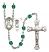 Saint Christopher and Softball Rosary with Zircon Beads