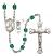 Saint Christopher and Track & Field Rosary with Zircon Beads