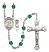 Saint Christopher and Soccer Rosary with Zircon Beads