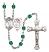 Saint Sebastian and Golf Rosary with Zircon Beads