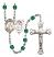 Saint Sebastian and Basketball Rosary with Zircon Beads