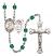 Saint Sebastian and Soccer Rosary with Zircon Beads