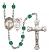 Saint Sebastian and Tennis Rosary with Zircon Beads