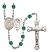 Saint Sebastian and Wrestling Rosary with Zircon Beads