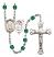 Saint Sebastian and Gymnastics Rosary with Zircon Beads