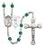 Saint Rita and Baseball Rosary with Zircon Beads