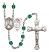 Saint Sebastian and Softball Rosary with Zircon Beads