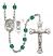 Saint Christopher and Motorcycle Rosary with Zircon Beads