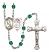 Saint Sebastian and Rugby Rosary with Zircon Beads