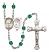 Saint Sebastian and Fishing Rosary with Zircon Beads