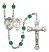 Saint Sebastian and Rodeo Rosary with Zircon Beads