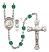 Saint Christopher and Skiing Rosary with Zircon Beads