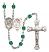 Saint Sebastian and Motorcycle Rosary with Zircon Beads