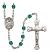 Saint Placidus Engravable Rosary with Zircon Beads