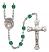 Virgen del Carmen Rosary with Zircon Beads