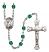 Saint Drogo Engravable Rosary with Zircon Beads