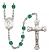 Saint Columbkille Engravable Rosary with Zircon Beads