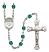 Saint Damien of Molokai Engravable Rosary with Zircon Beads