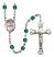 Saint Fabian Engravable Rosary with Zircon Beads