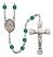 Saint Medard of Noyon Engravable Rosary with Zircon Beads