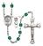 Saint Christopher and Baseball Rosary with Zircon Beads