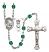 Saint Christopher and Football Rosary with Zircon Beads