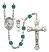 Saint Christopher and Soccer Rosary with Zircon Beads