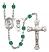 Saint Christopher and Tennis Rosary with Zircon Beads