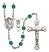 Saint Christopher and Golf Rosary with Zircon Beads