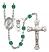 Saint Christopher and Softball Rosary with Zircon Beads