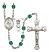 Saint Christopher and Wrestling Rosary with Zircon Beads