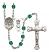 Saint Christopher and Choir Rosary with Zircon Beads