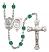 Saint Sebastian and Baseball Rosary with Zircon Beads