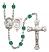 Saint Sebastian and Football Rosary with Zircon Beads