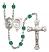 Saint Sebastian and Tennis Rosary with Zircon Beads