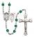 Saint Sebastian and Golf Rosary with Zircon Beads