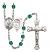 Saint Sebastian and Softball Rosary with Zircon Beads