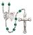 Saint Sebastian and Track & Field Rosary with Zircon Beads