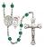 Saint Sebastian and Dance Rosary with Zircon Beads