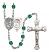 Saint Sebastian and Karate Rosary with Zircon Beads